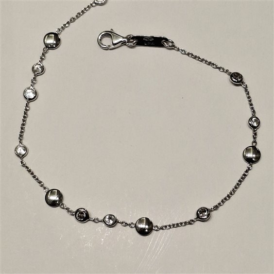 Bracciale Fanton Gioielli Donna BRACCIALI ORO in Oro bianco Cubic Zirconia BROR-202-52 - BROR-202-52